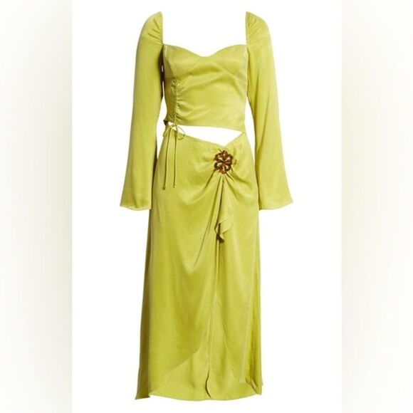 For Love And Lemons Dresses & Skirts - For Love & Lemons Allie Midi Dress in Green Sz Small